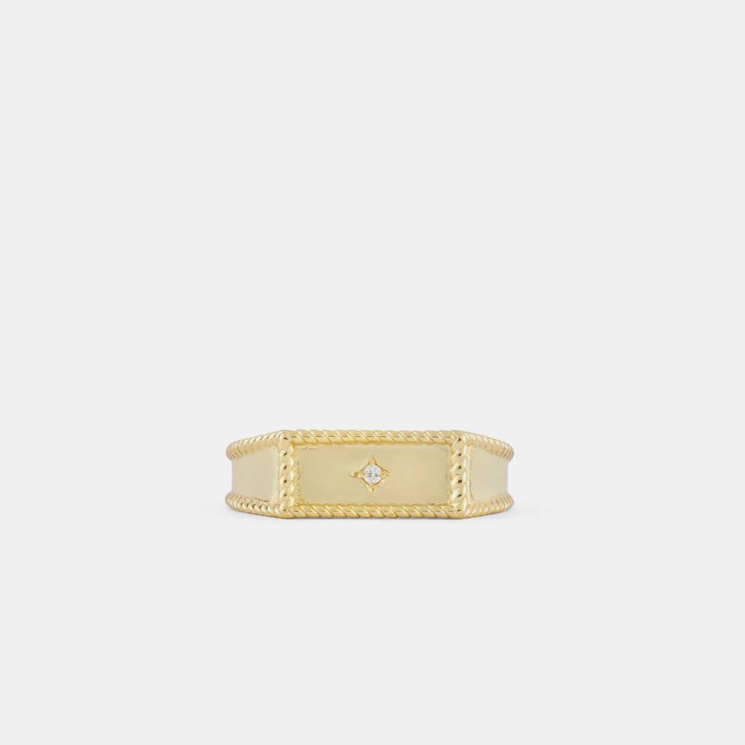 Gold Moonlight Ring front view