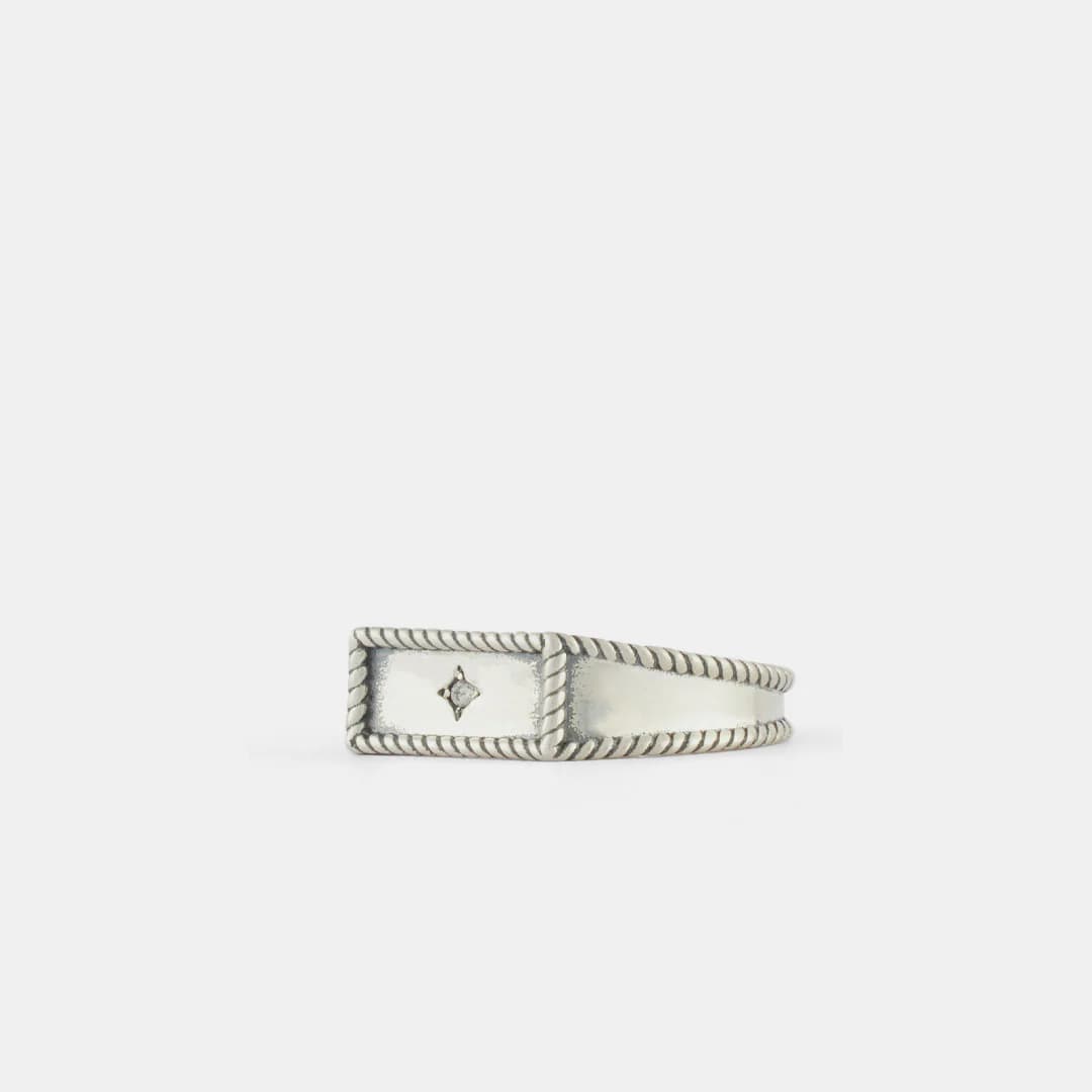 Silver Moonlight Ring back view