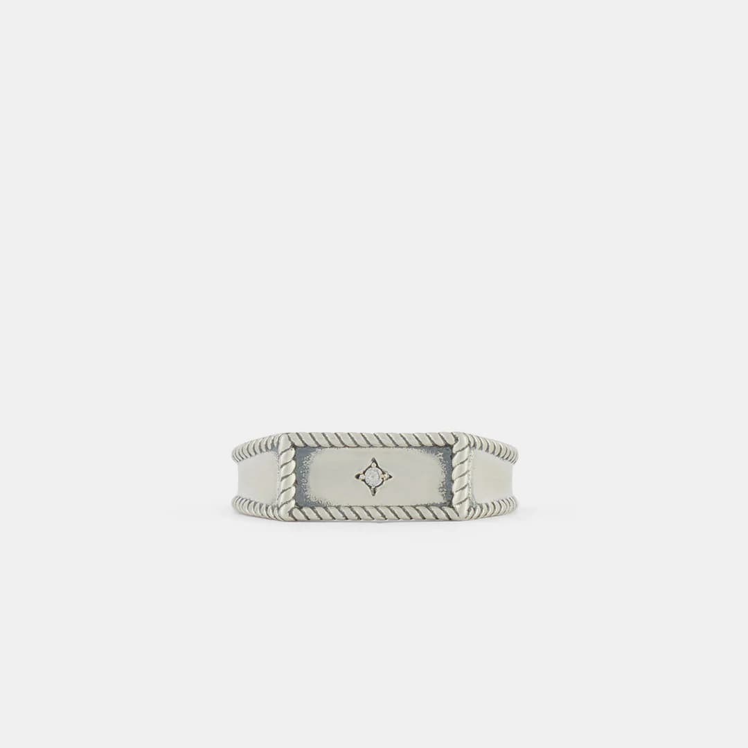 Silver Moonlight Ring front view