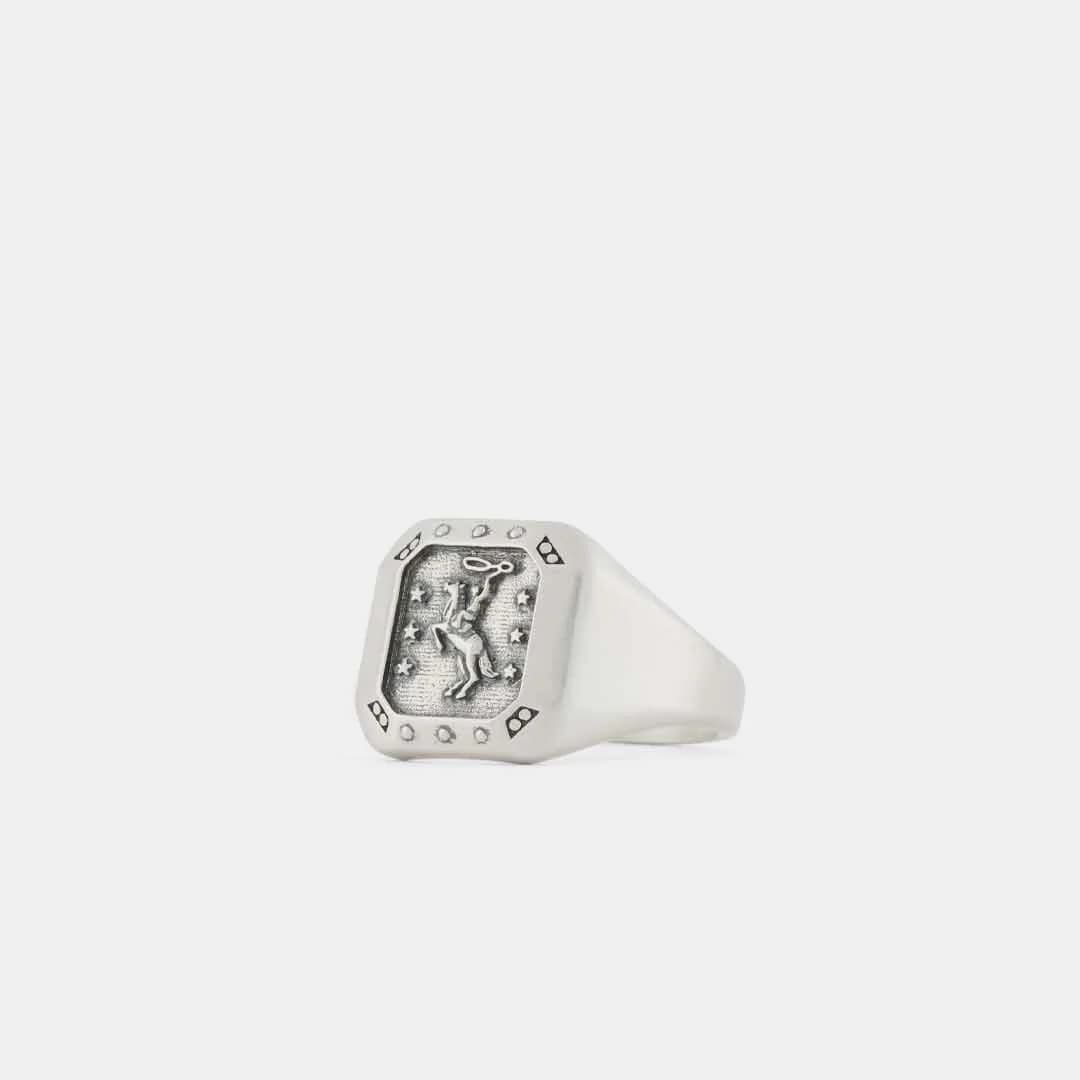 Silver Rodeo Ring back view