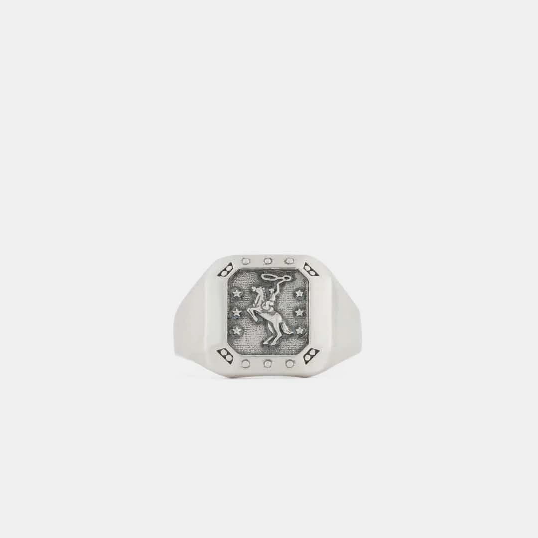 Silver Rodeo Ring front view