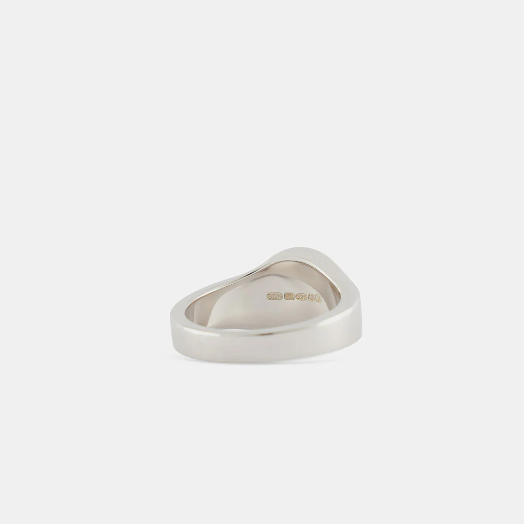 Silver Round Mother Of Pearl Ring view 2