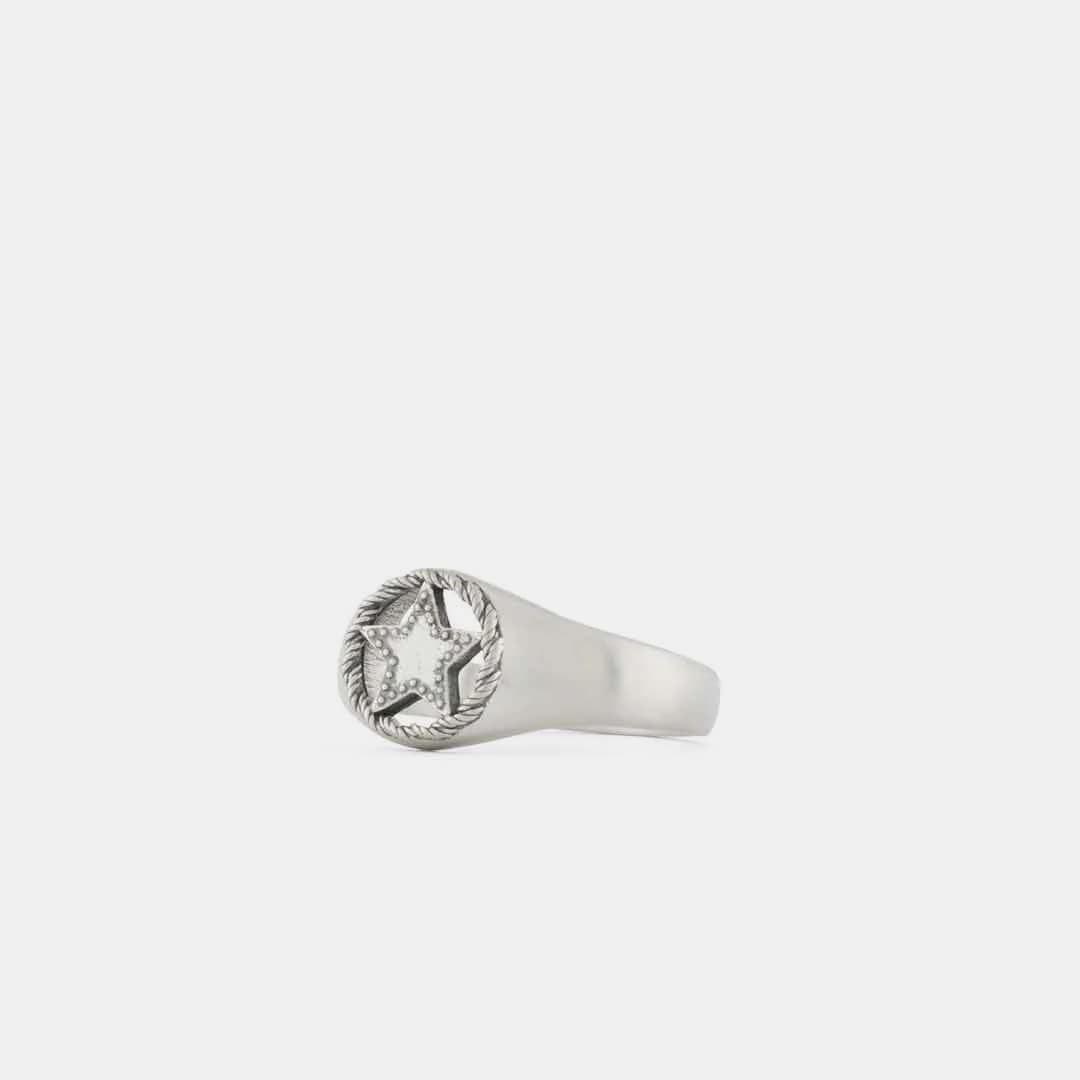 Silver Sheriff Ring back view