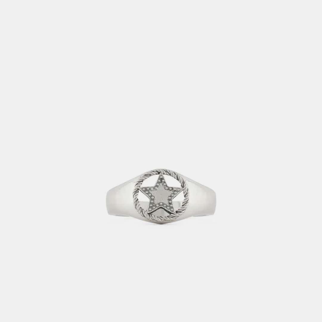 Silver Sheriff Ring front view