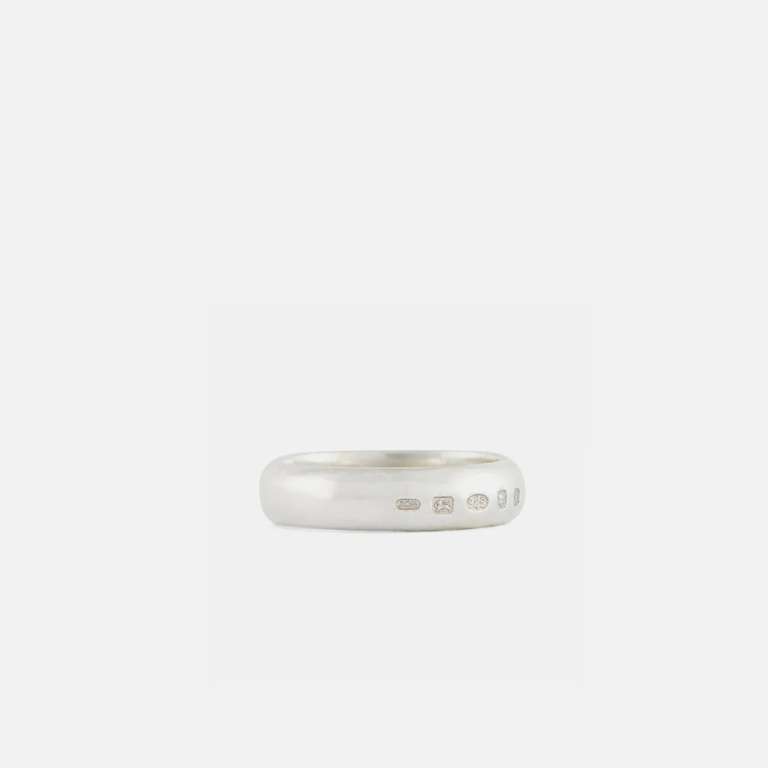 Silver Traditional Hallmark Ring back