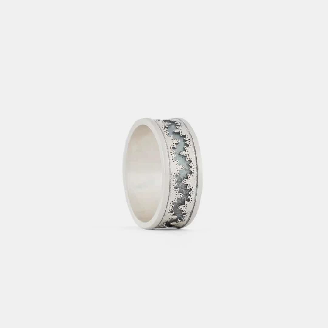 Silver Western Ring back view