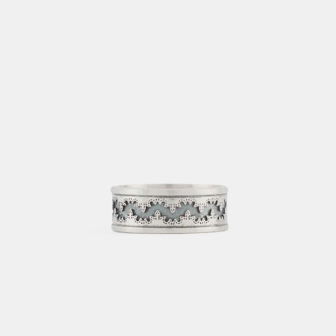 Silver Western Ring front view